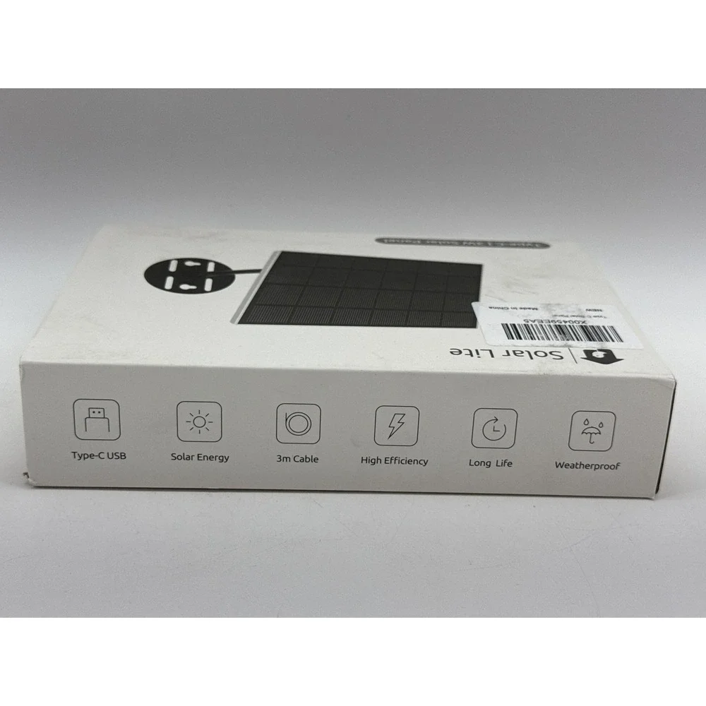 Netvue Solar Lite Panel Black Modern Type USB Energy High Efficiency Power White